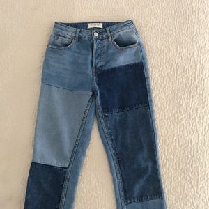 Pacsun High Waist Patch Mom Jeans